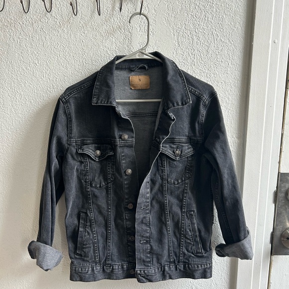Space cream black denim jacket - Picture 4 of 7